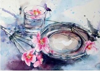 Aquarelle Catherine Rey/ Regards Croisés sur l'aquarelle / Pétra Wauters © Pétra Wauters