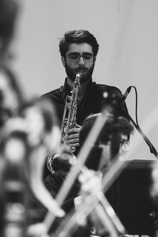 Trois saxophones solistes issus du Big Band de l’Université Frédéric Chopin/ La Roque 2025 © Valentine Chauvin