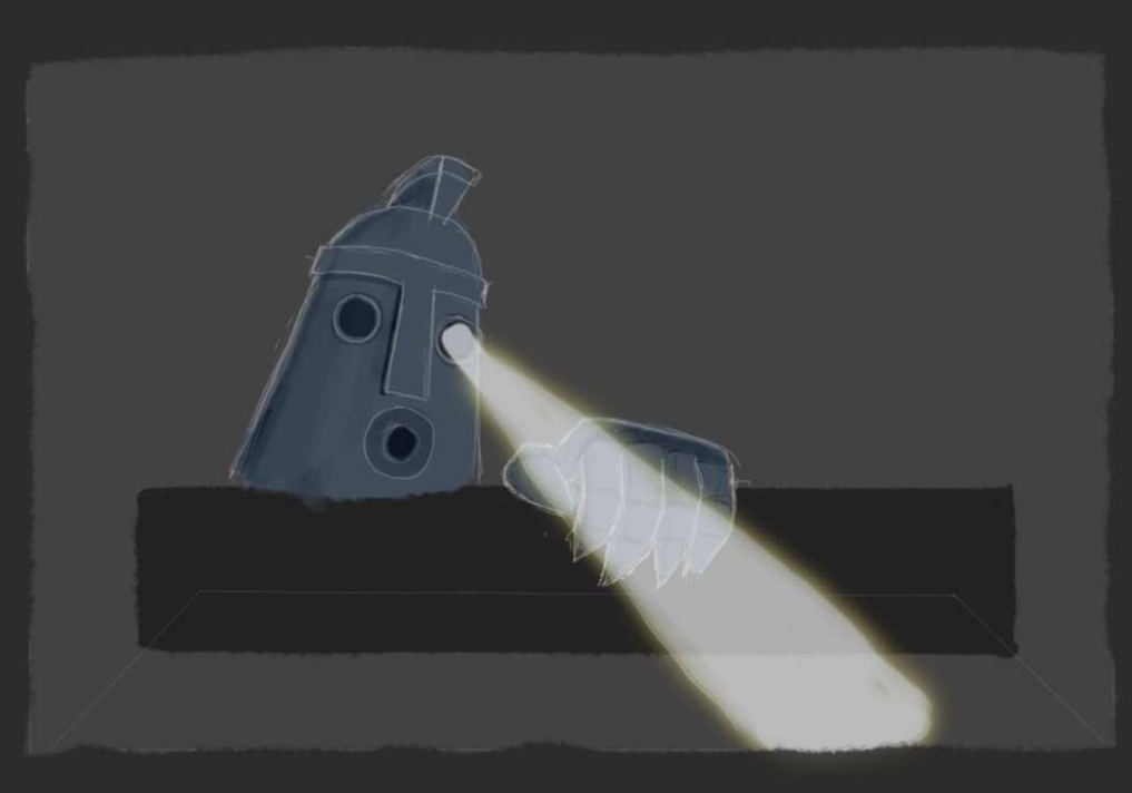 Dessin préparatoire/ Le Roi et l'Oiseau © Émilie Lalande