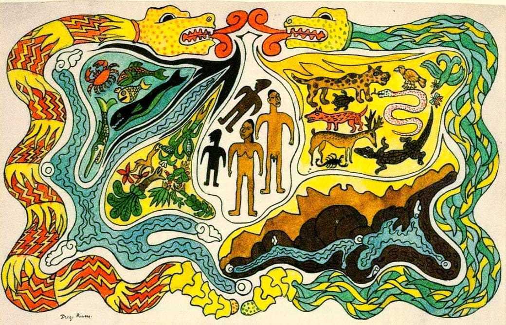 Création. Le Popol Vuh vu par Diego Rivera. 1931 (image) © X-DR