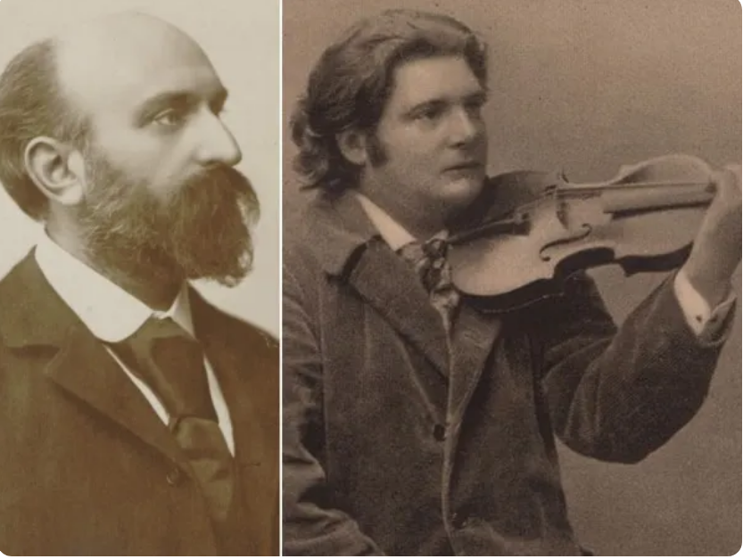 Screenshot 2026-05-22 at 17-31-29 1896 Ernest Chausson compose son Poème pour violon et orchestre France Musique Capture d’écran : Ernest Chausson (à gauche) et Eugène Ysaÿe (à droite) / © Gallica BnF DP